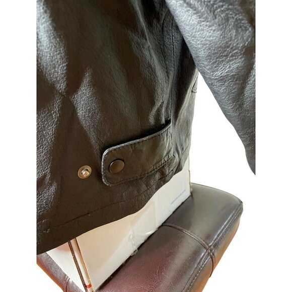 Mens Black Leather Jacket International Male Size XL u - Picture 4 of 10